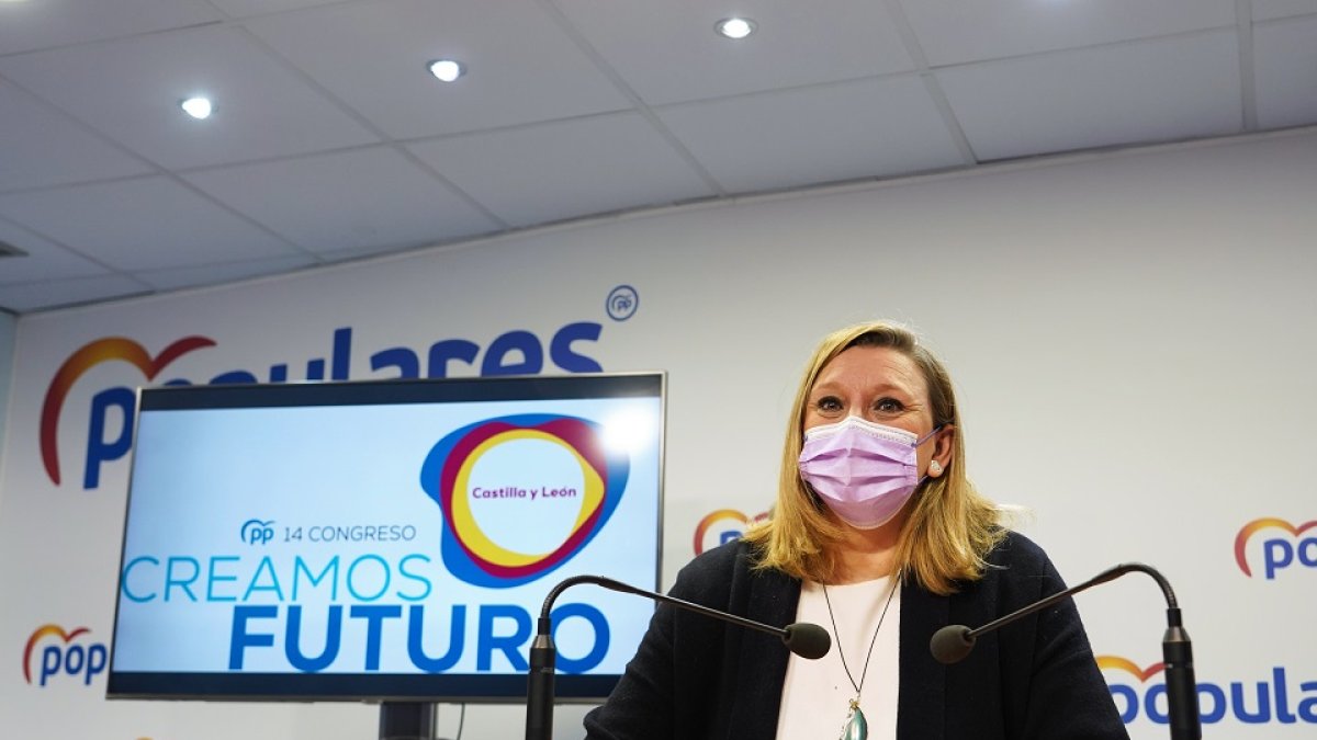 La presidenta del Comité Organizador del Congreso del PP de Castilla y León, Isabel Blanco.- ICAL
