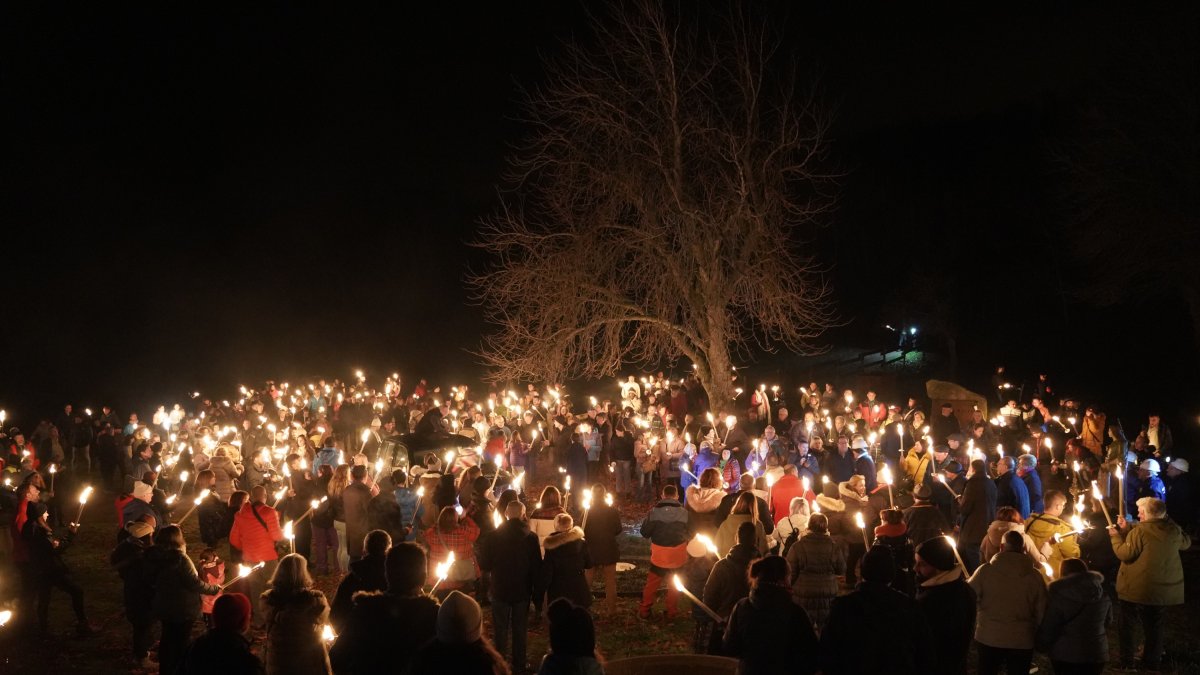 Procesión De Santa Barbara en Vallejo de Orbó (Palencia). ICAL