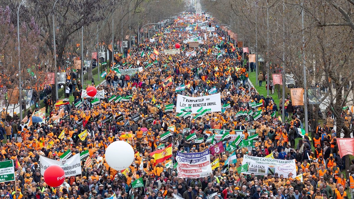 manifestacion de cazadores del 20 de marzo en madrid