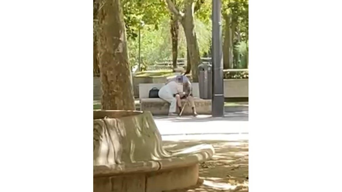 Una pareja de ancianos practicó una felación en la céntrica plaza de la Marina en la localidad Zamorana frente a los transeúntes que pasaban por el lugar, incluyendo menores de edad.