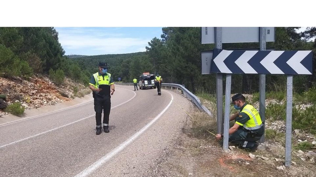 Imagen del lugar del accidente de moto. EM