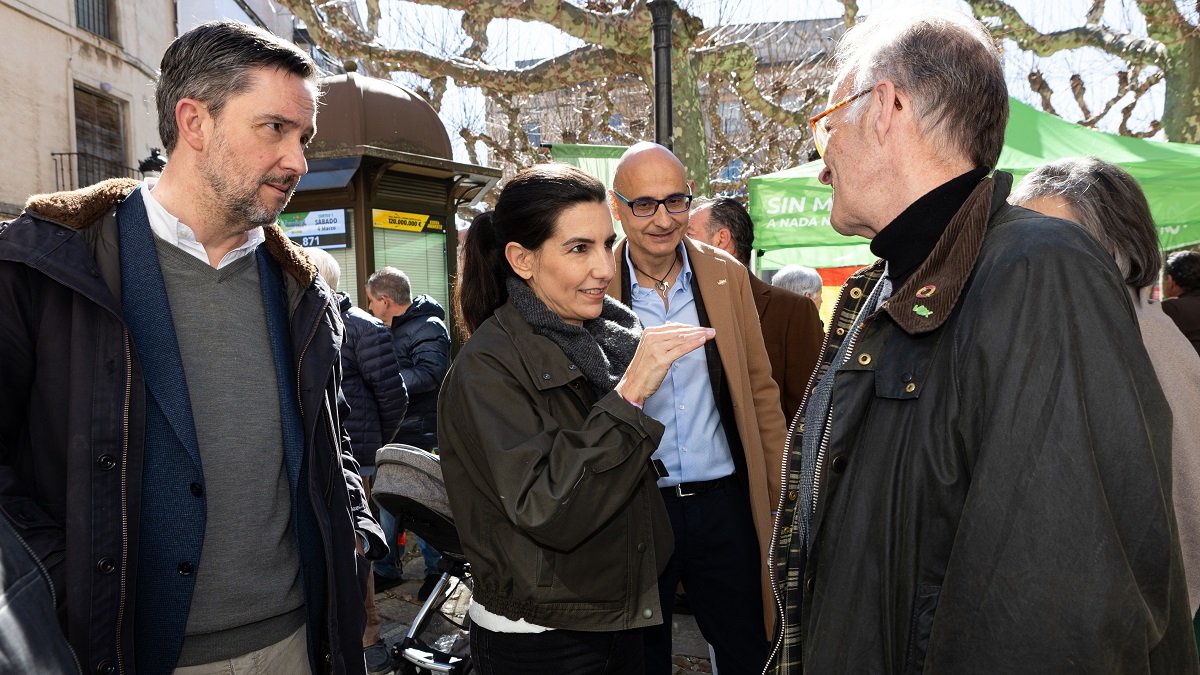 La presidenta de Vox Madrid, Rocío Monasterio, participa en la presentación de Fernando Castillo como candidato a la alcaldía de Soria.- ICAL