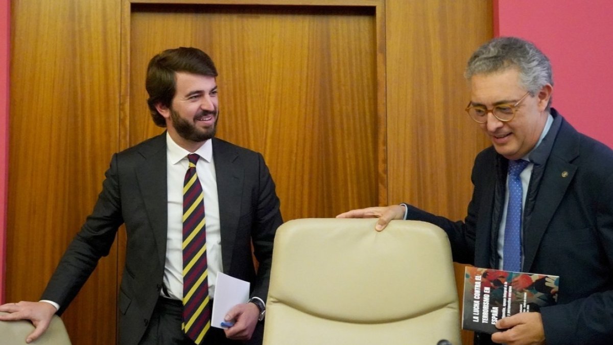 Juan García Gallardo, en la clausura de la jornada sobre víctimas del terrorismo de la UVA.-ICAL
