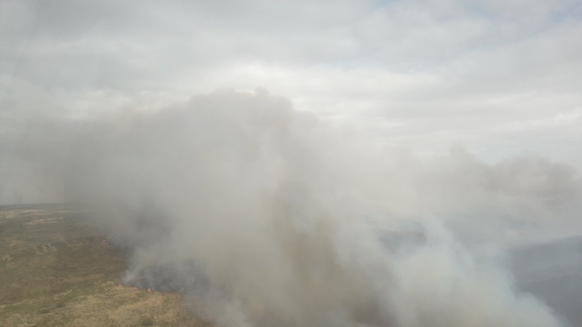Incendio en Villalcampo, en la provincia de Zamora. EL MUNDO