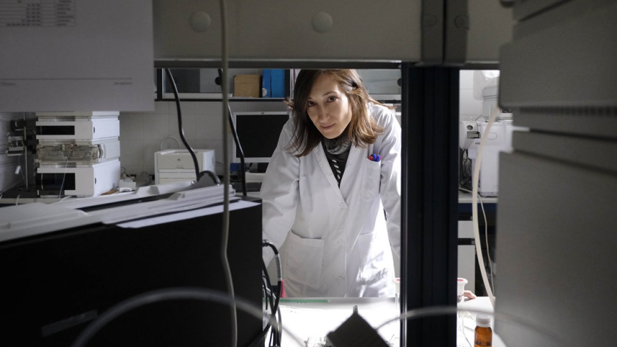 La investigadora Iria González, en la Universidad de Salamanca (ENRIQUE CARRASCAL)
