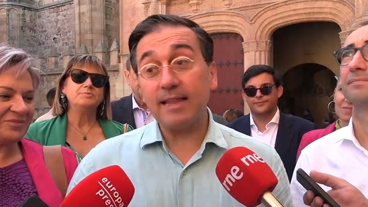 José Manuel Albares en Salamanca. EUROPA PRESS