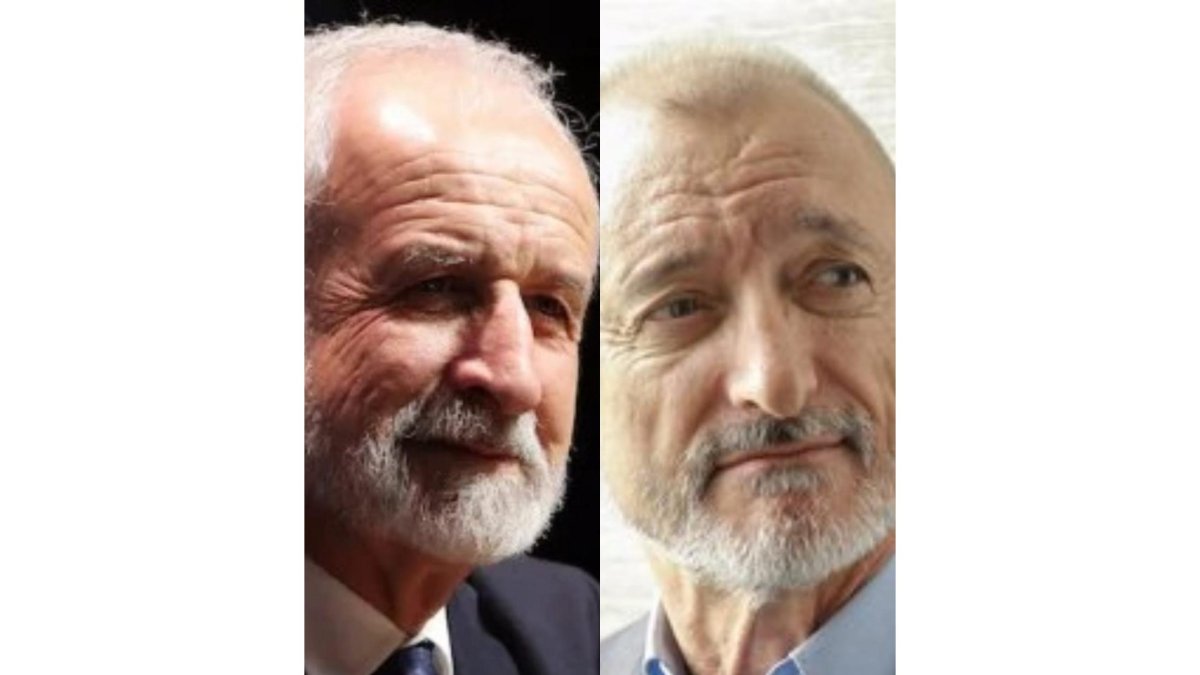 Salvador Gutiérrez y Arturo Pérez Reverte. RAE y EUROPA PRESS