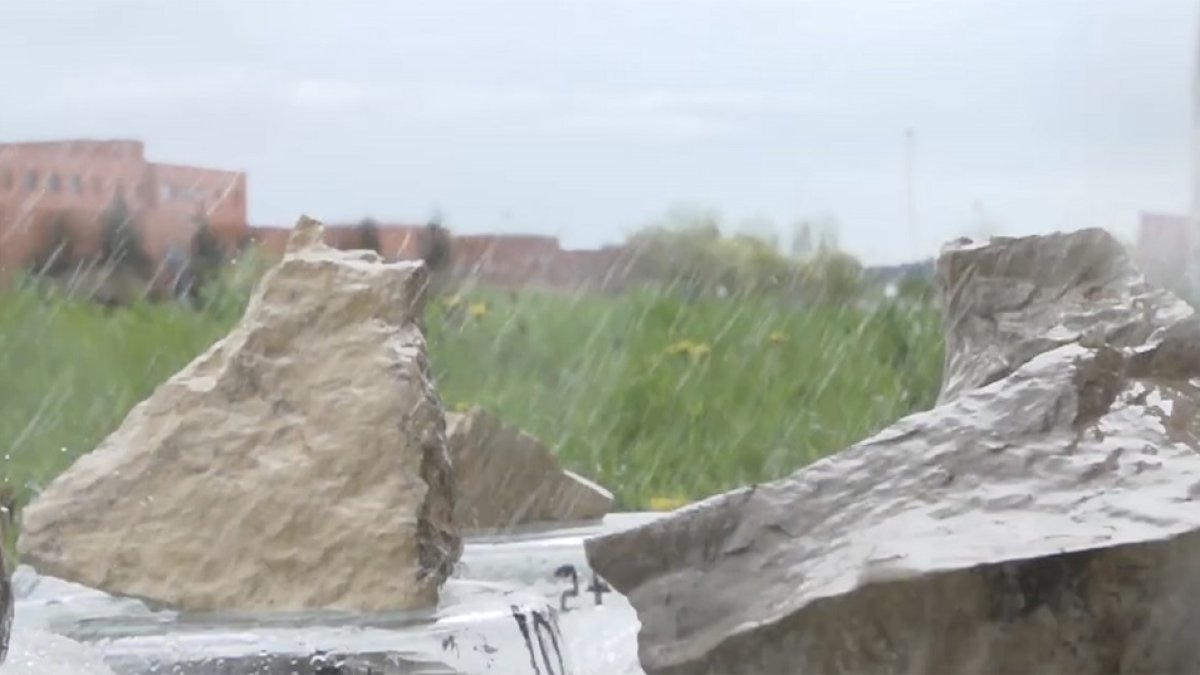 Varias muestras del proyecto se exponen a fenómenos como la lluvia. / EL MUNDO