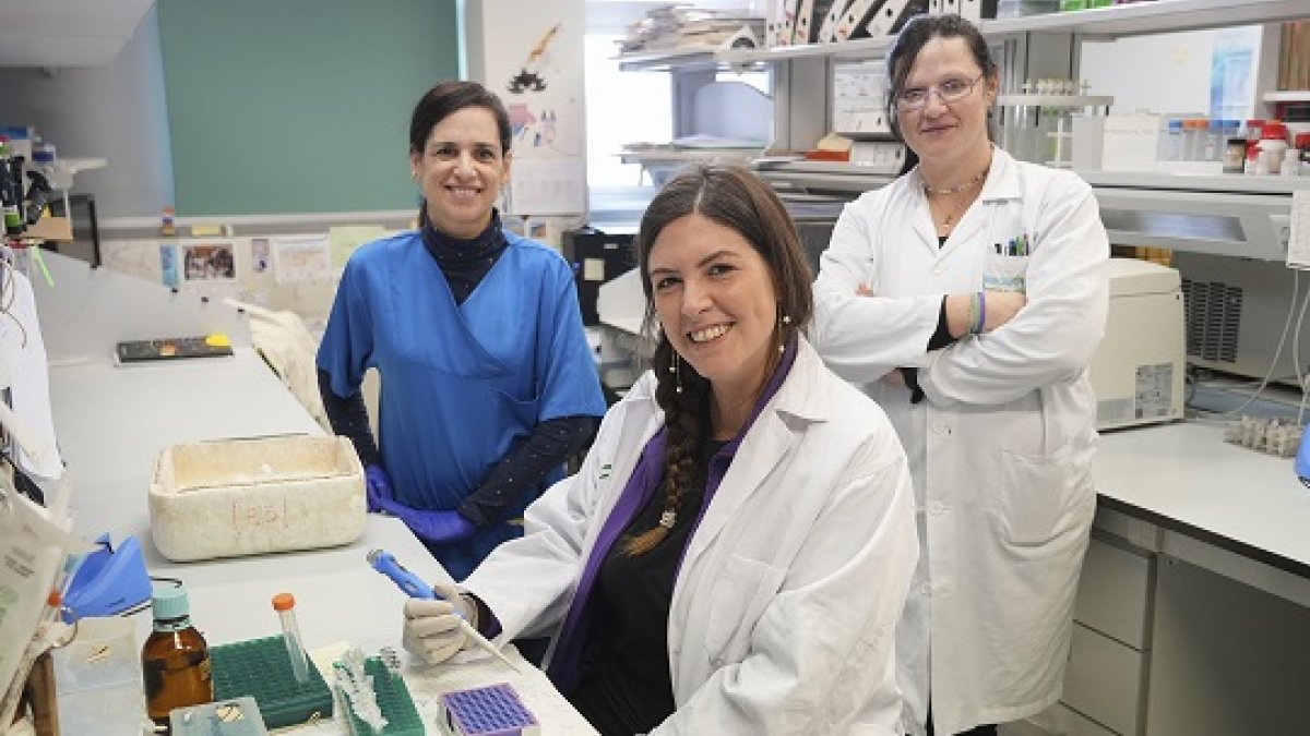 JUAN MIGUEL LOSTAU. 31/01/2023. VALLADOLID. COMUNIDAD DE CASTILLA Y LEÓN. CRISTINA MANCEBO TEJERA (EN EL CENTRO) CON SU EQUIPO EN EL IBGM. ANÁLISIS DEL METABOLISMO PARA CONOCER SU RELACIÓN CON EL SISTEMA INMUNE Y LA PRODUCCIÓN DE CITOQUINAS.