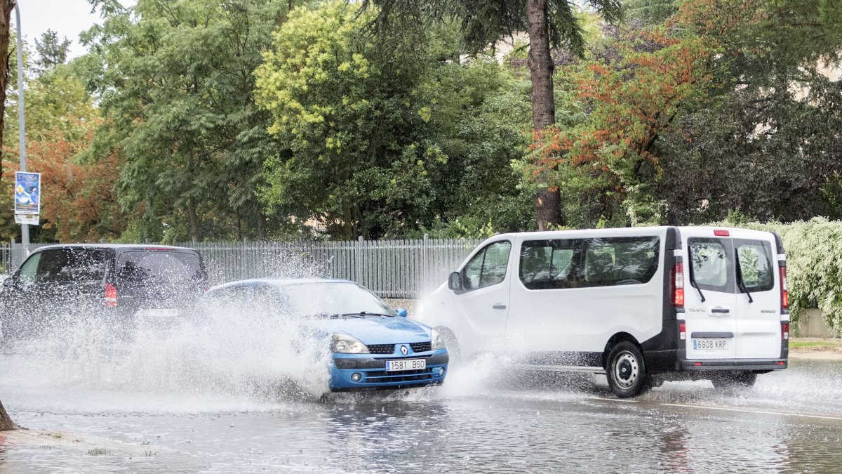 Mañana de fuertes lluvias en Salamanca
