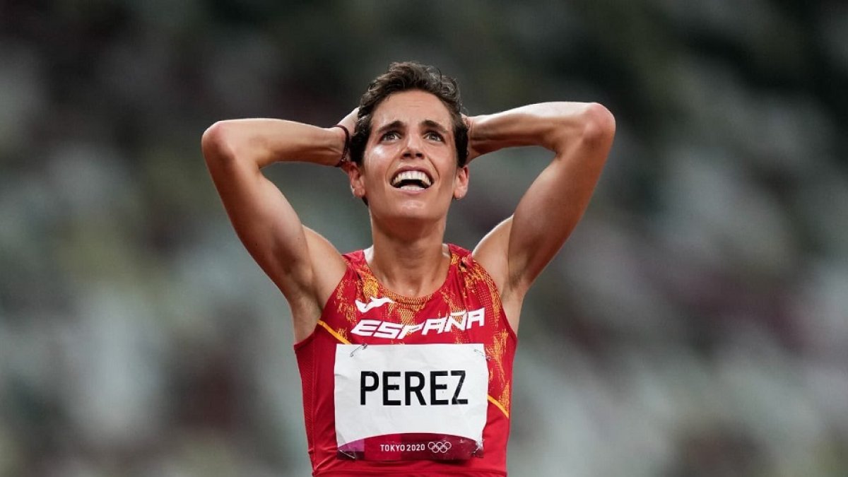Marta Pérez, ayer tras la final olímpica de 1.500. HDS