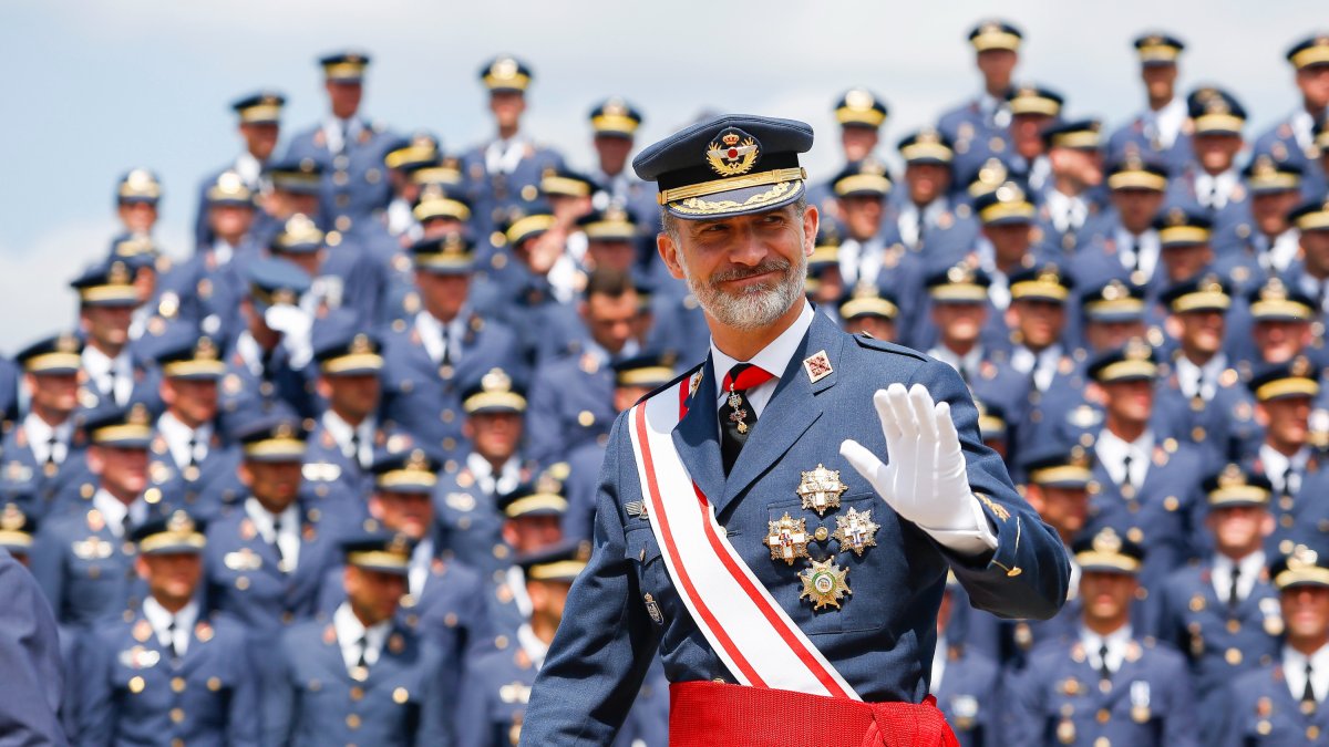 Última visita del Rey a la entrega de despachos de la Academia del Aire en 2018. ICAL