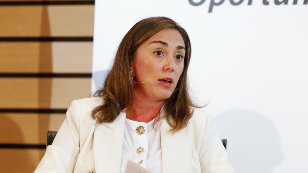 María González Corral durante su intervención en el foro 'Somos Castilla y León'. / LOSTAU