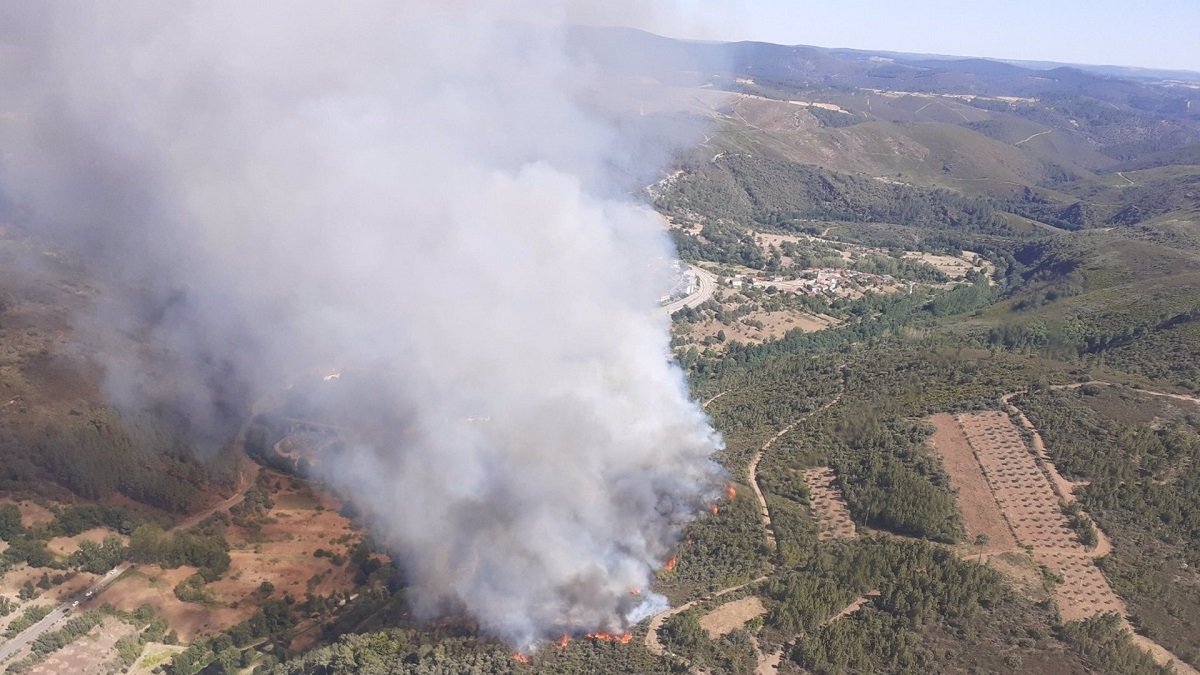 Incendio en Portugal próximo a Zamora. - E. PRESS