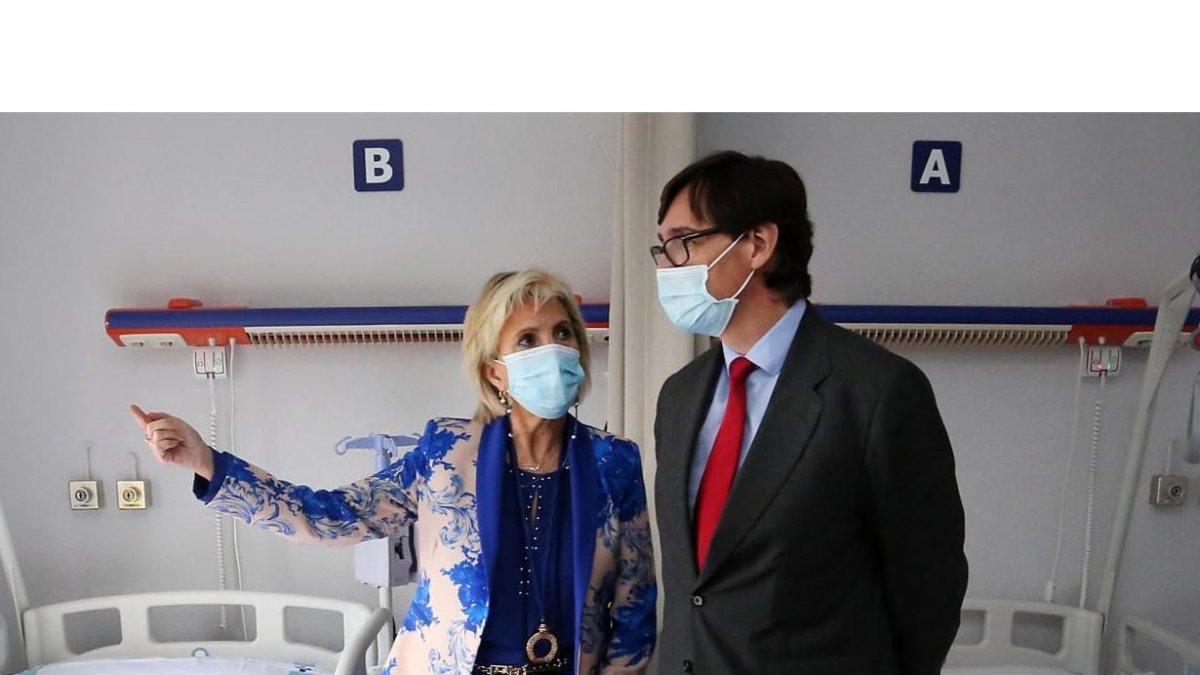 Verónica Casado y Salvador Illa, en la visita del ministro de Sanidad a Valladolid en octubre pasado. ICAL