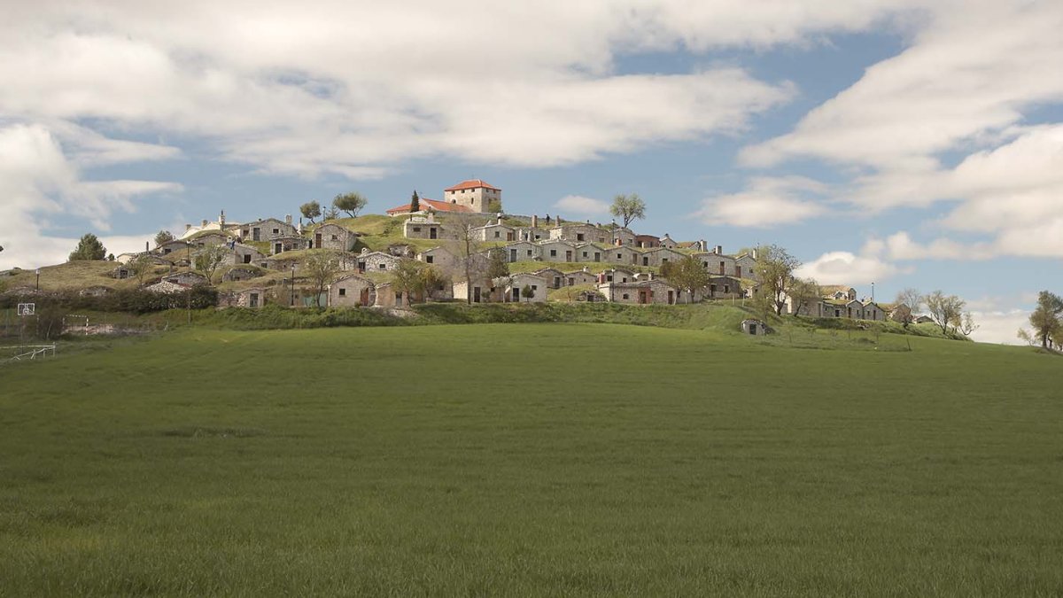 Imagen panorámica del patrimonio etnográfico de Moradillo de Roa, ECB