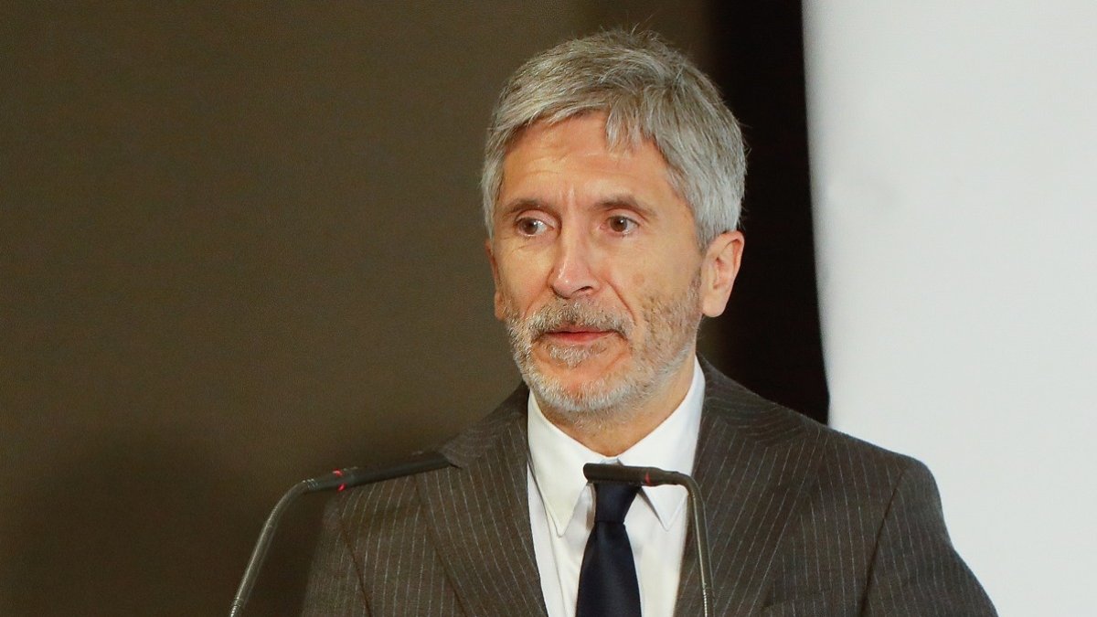 El ministro Marlaska, durante su presentación de Barcones.- J.M. LOSTAU