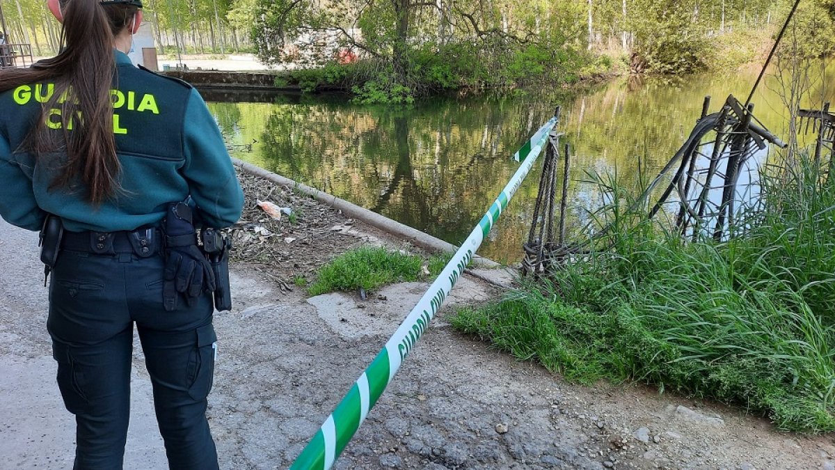 Lugar en el que fue hallado el cadáver en el río Órbigo.- ICAL