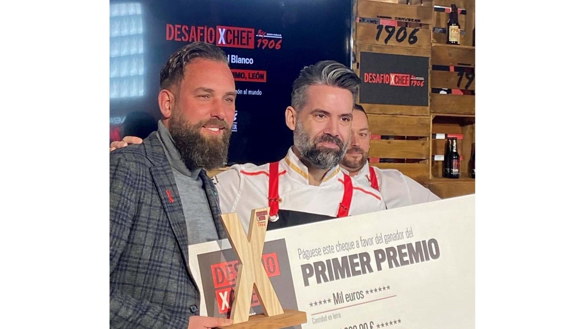 El cocinero leonés leonés Javier del Blanco gana la final de la edición Norte del Desafío XChef de Cervezas 1906. -ICAL