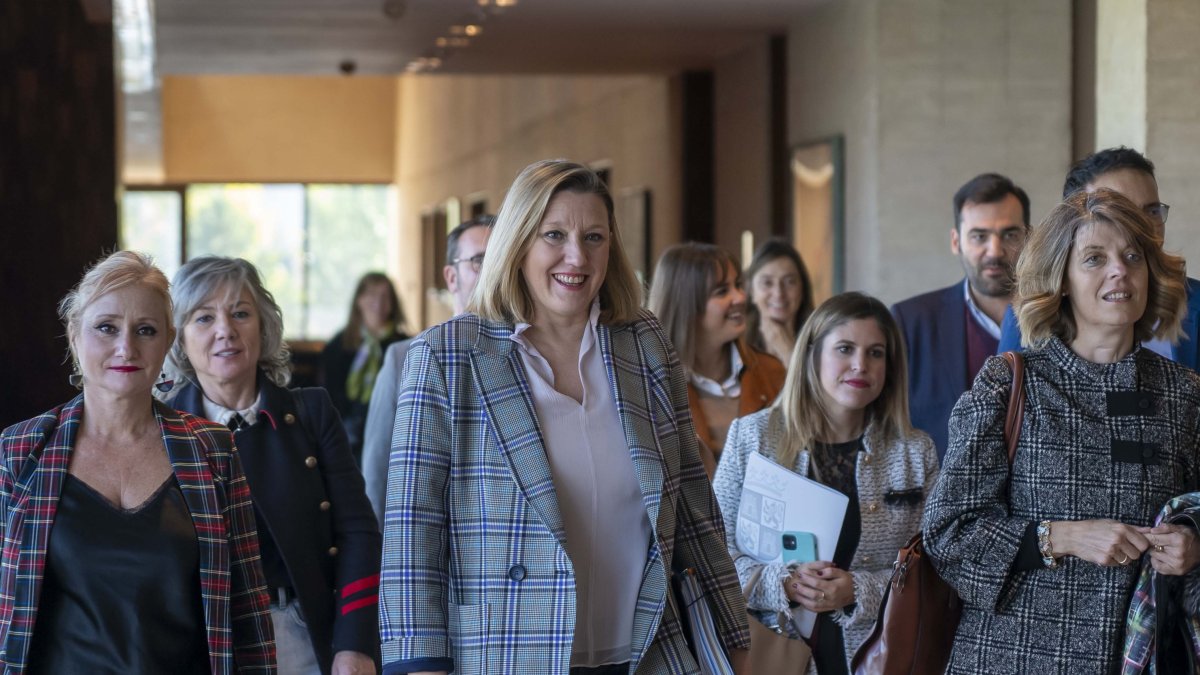 La consejera de Familia e Igualdad de Oportunidades, Isabel Blanco, comparece ante la Comisión de Economía y Hacienda de las Cortes de Castilla y León para explicar el Proyecto de Ley de Presupuestos de la Comunidad para 2023 en lo referente a su departamento. ICAL