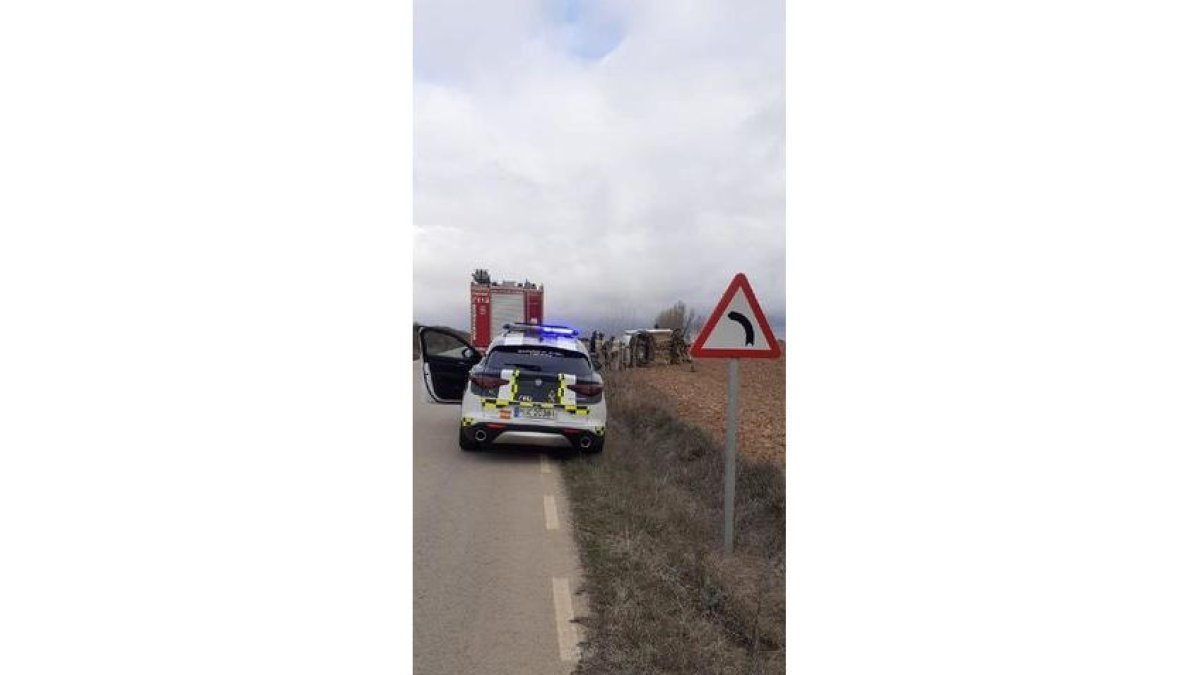 Accidente en la SO-P-4137, que se ha saldado con una víctima mortal. HDS