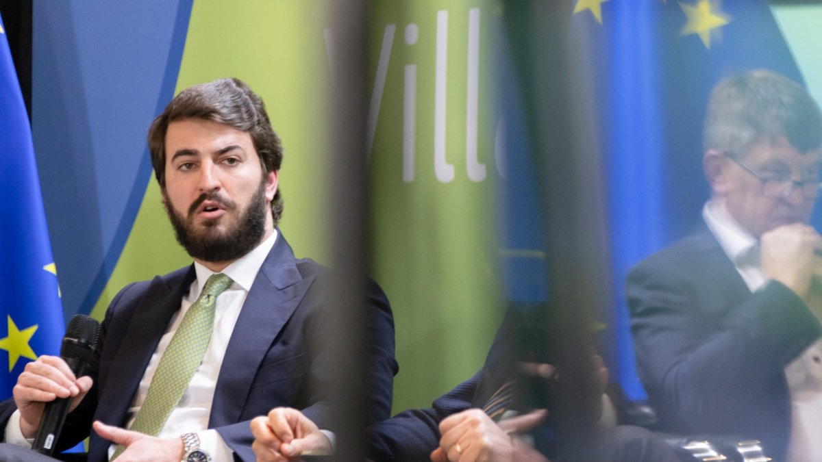 El vicepresidente de la Junta, Juan García-Gallardo, durante su participación en el European Startup Village Forum.- E. M.