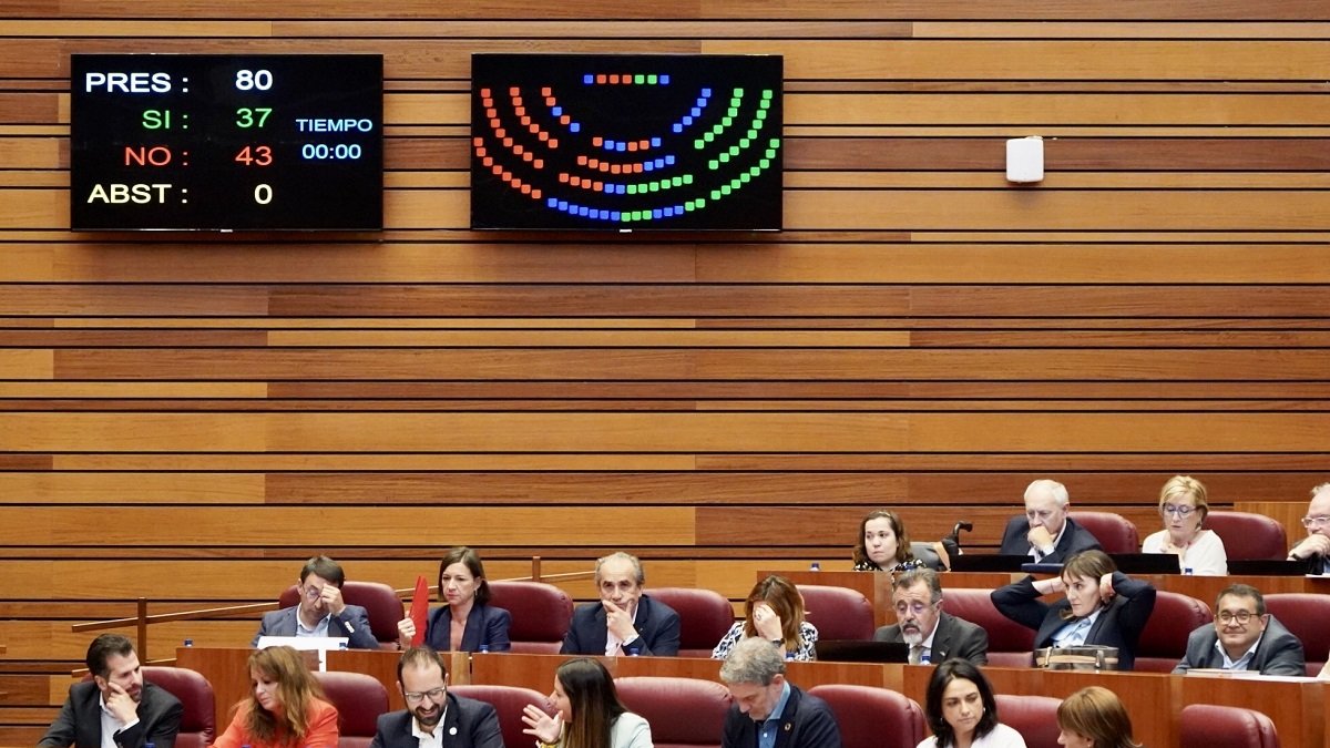Bancada socialista durante el pleno de las Cortes de este miércoles.- ICAL