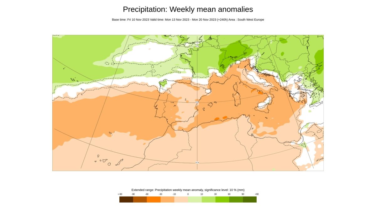 Posibilidad de precipitaciones en el 'veranillo de San Martín' en Castilla y León.- TWITTER AEMET