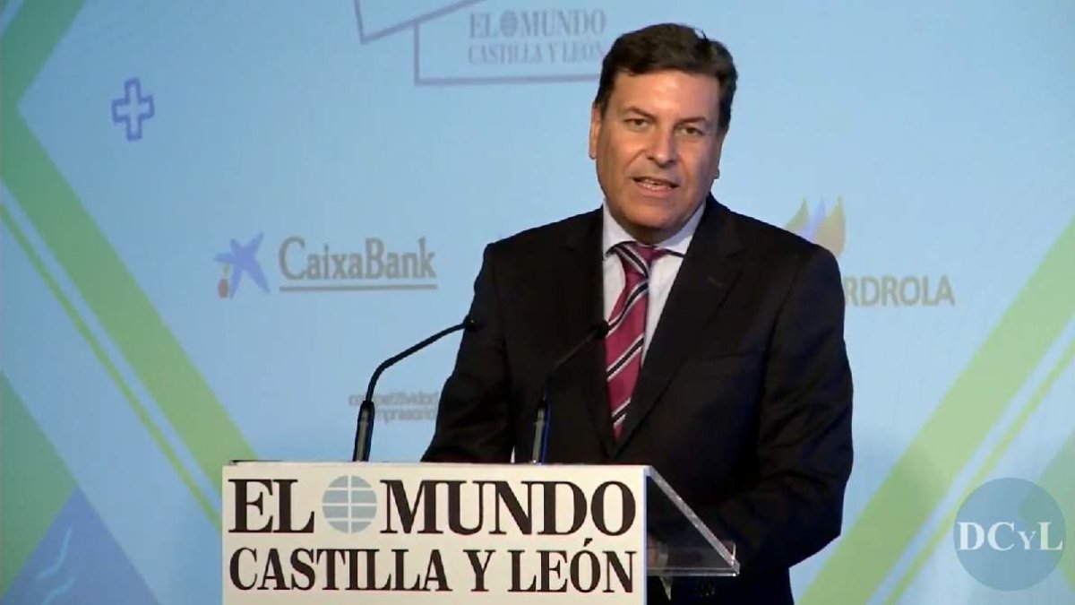 Carlos Fernández Carriedo en la clausura de los Premios Innovadores 2022 de El Mundo de Castilla y León. | E. M.