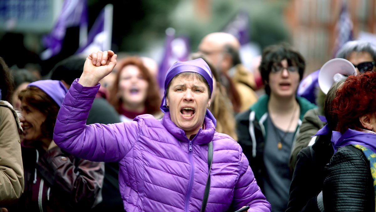Manifestación con motivo del Día Internacional de la Mujer en Valladolid. LETICIA PÉREZ