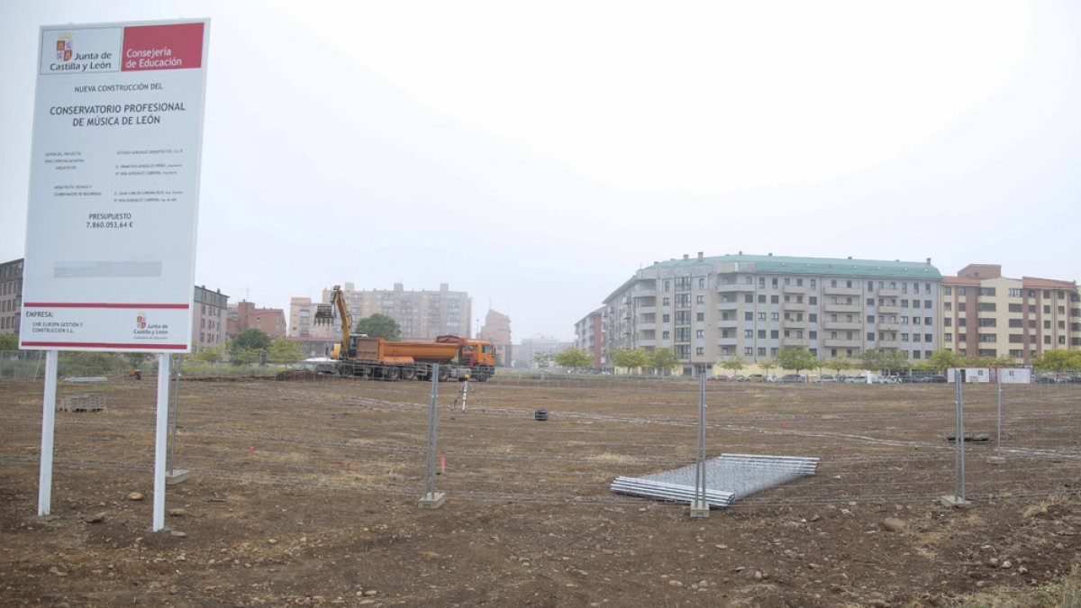 Obras en el barrio de La Palomera de León. ICAL