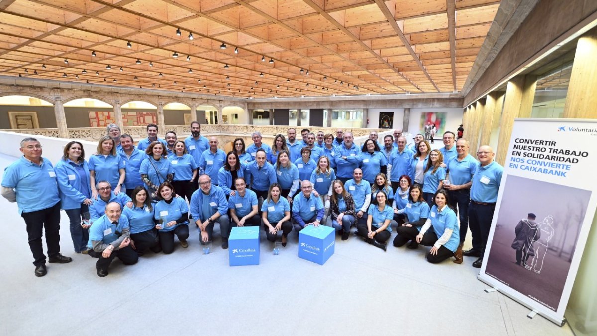 Voluntarios de CaixaBank en Castilla y León. E.M
