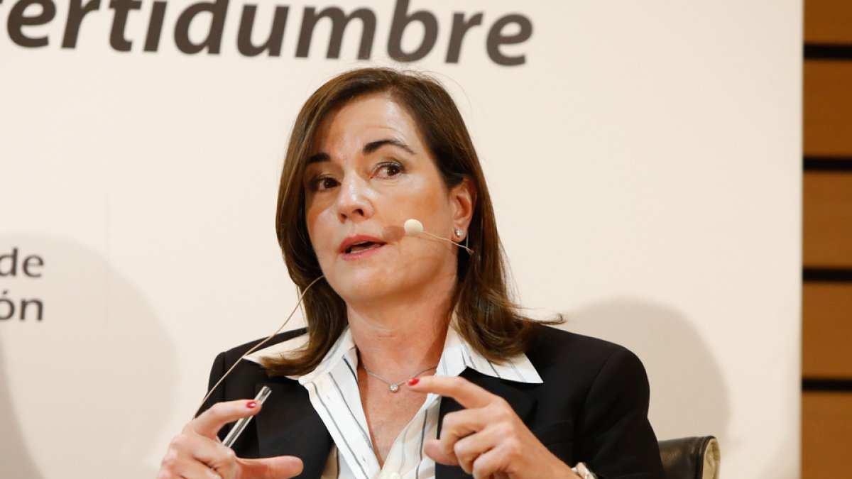 Rocío Hervella durante su intervención en el foro 'Somos Castilla y León'. / LOSTAU
