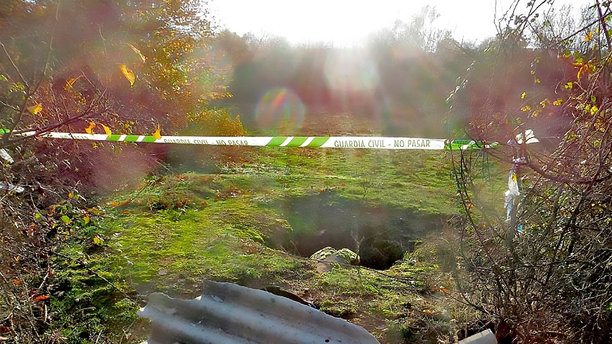 Pozo ilegal acordonado por una unidad del Seprona, en Montejos del Camino, León.- SEPRONA