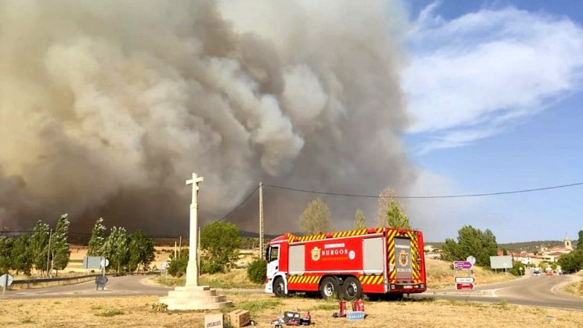 Operativo de Bomberos del Ayuntamiento de Burgos en Santo Domingo de Silos. BOMBEROS BURGOS