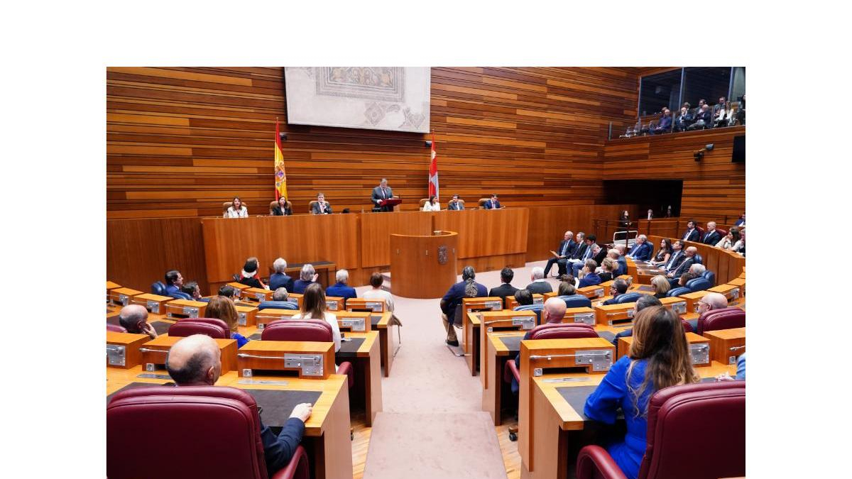 Hemiciclo de las Cortes de Castilla y León, en una imagen de archivo.