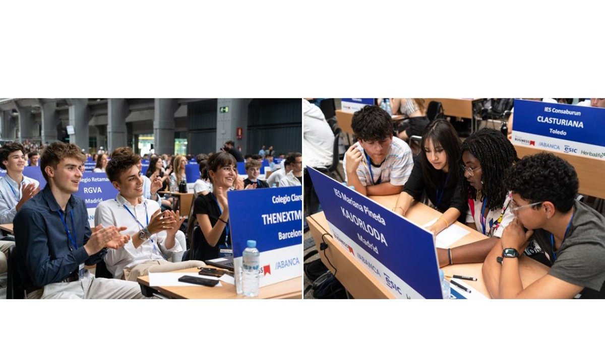 Participantes de Barcelona y ,Madrid en la final de Young Business Talents. -E.M.