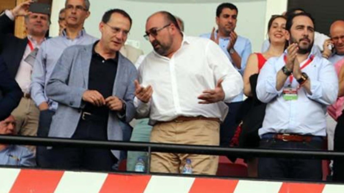Koldo García en el palco del Zamora C.F.- E. M.