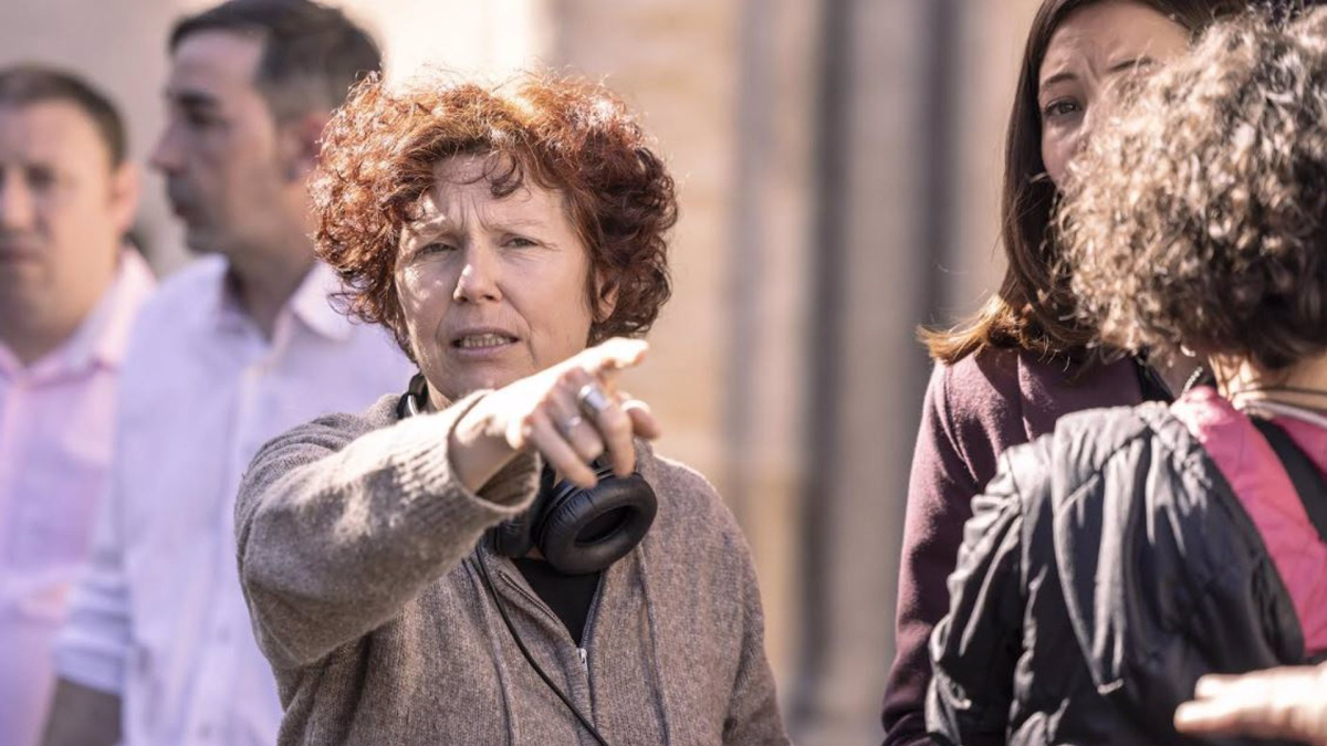 Icíar Bollaín, durante el rodaje de la película sobre Nevenka en Zamora.