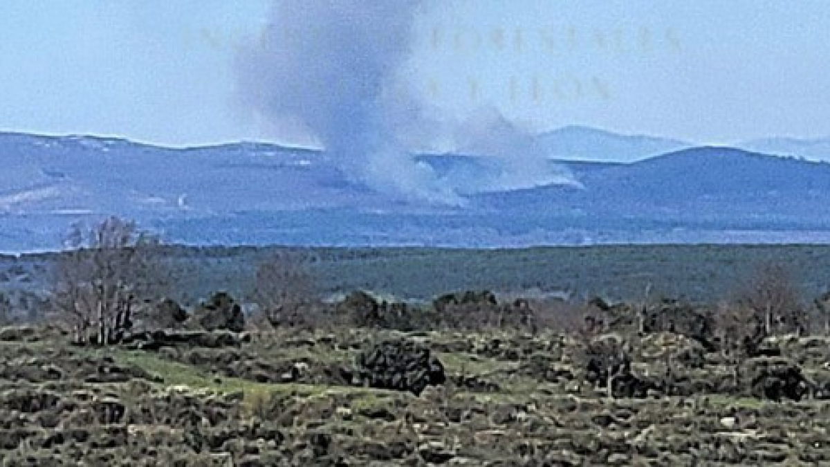 Incendio forestal en San Feliz de las Lavanderas (León)