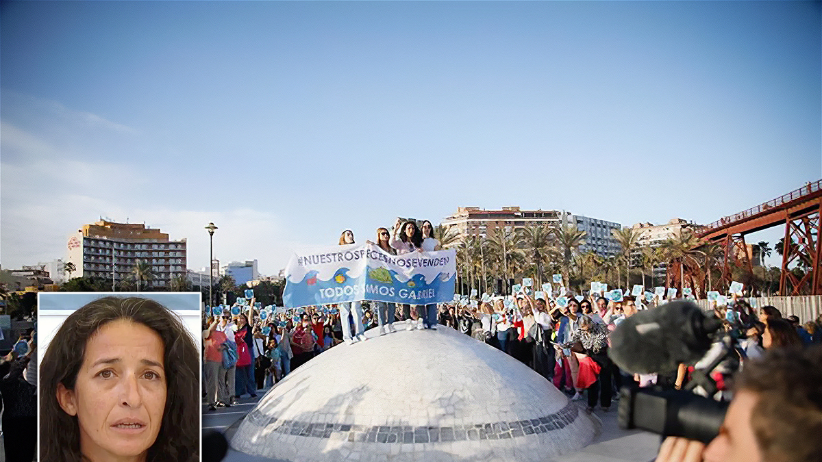 Concentración este sábado en Almería convocada por Patricia Ramírez, abajo a la izquierda en la imagen