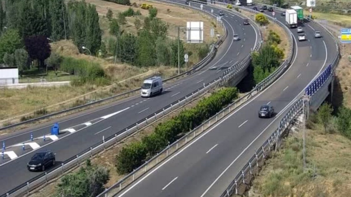 Autovía A-62, a la altura del término municipal de Dueñas, en una imagen de archivo