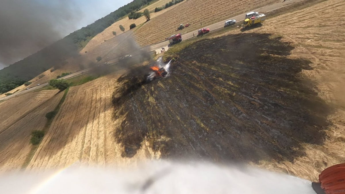 Imagen del incendio en Guardo