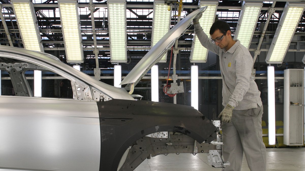 Cadena de montaje del Renault Mégane en Villamuriel en una imagen de archivo