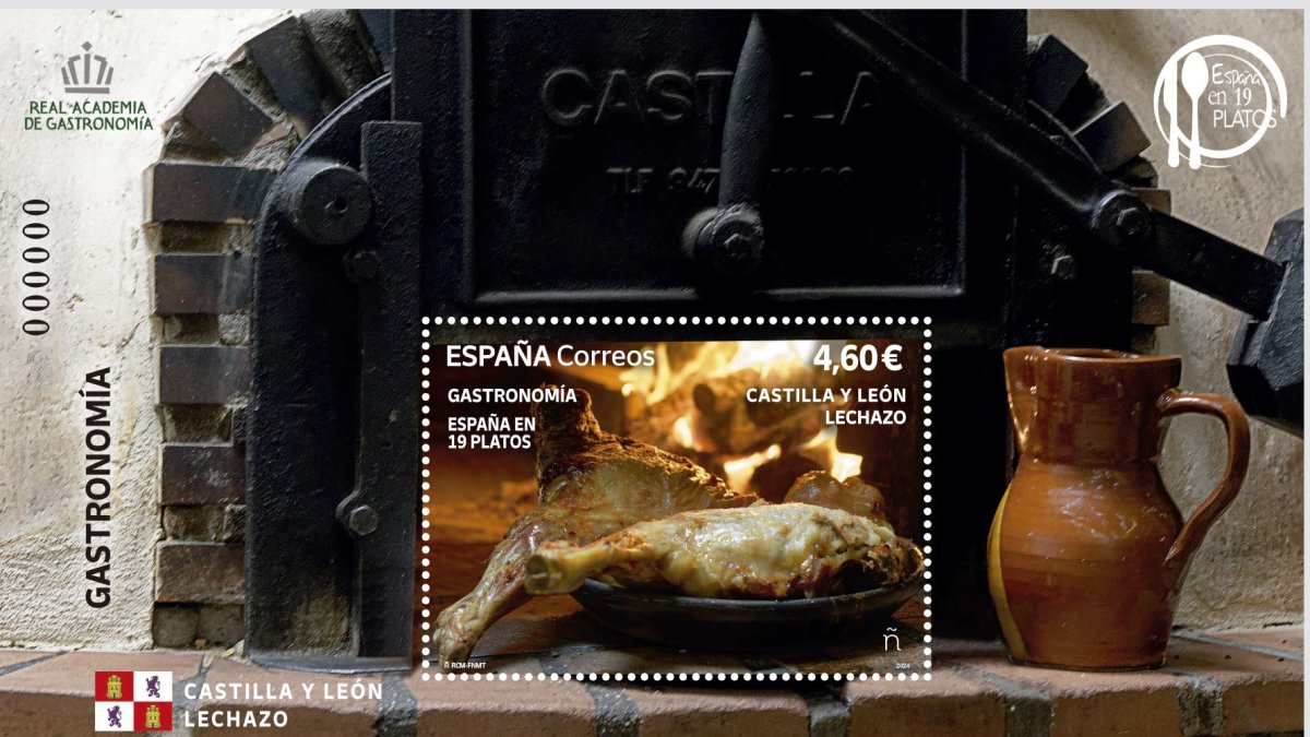 Correos presenta en Aranda de Duero (Burgos) el sello dedicado al lechazo