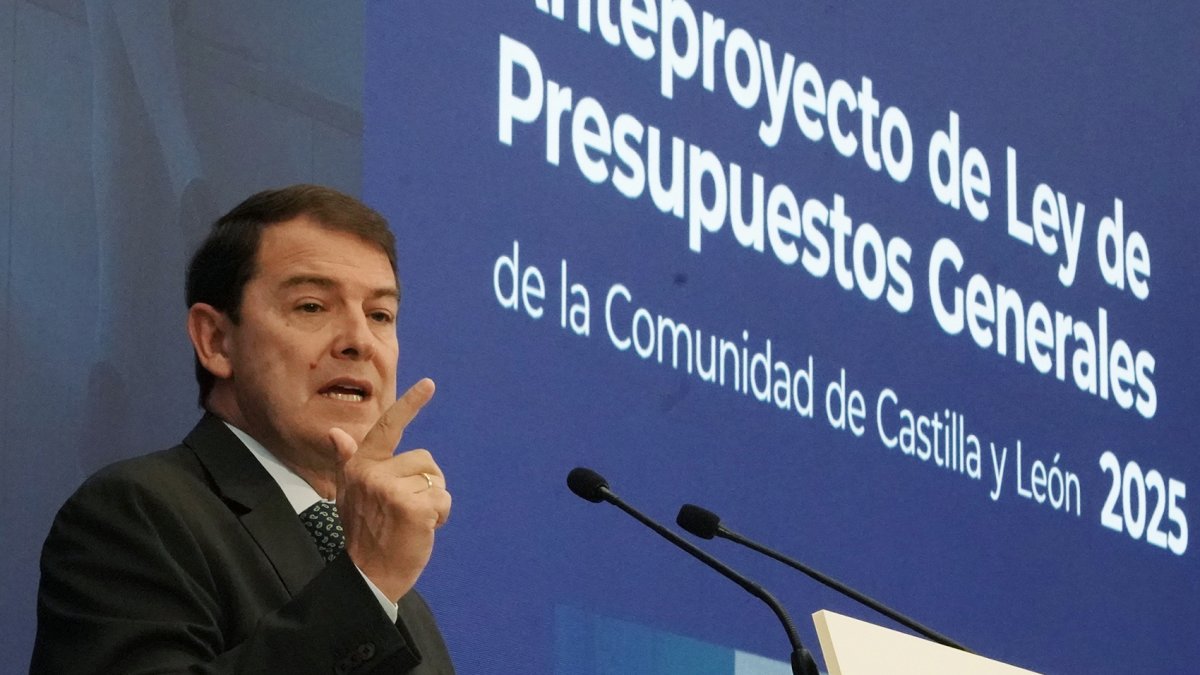 Alfonso Fernández Mañueco, en la presentación de los presupuestos.