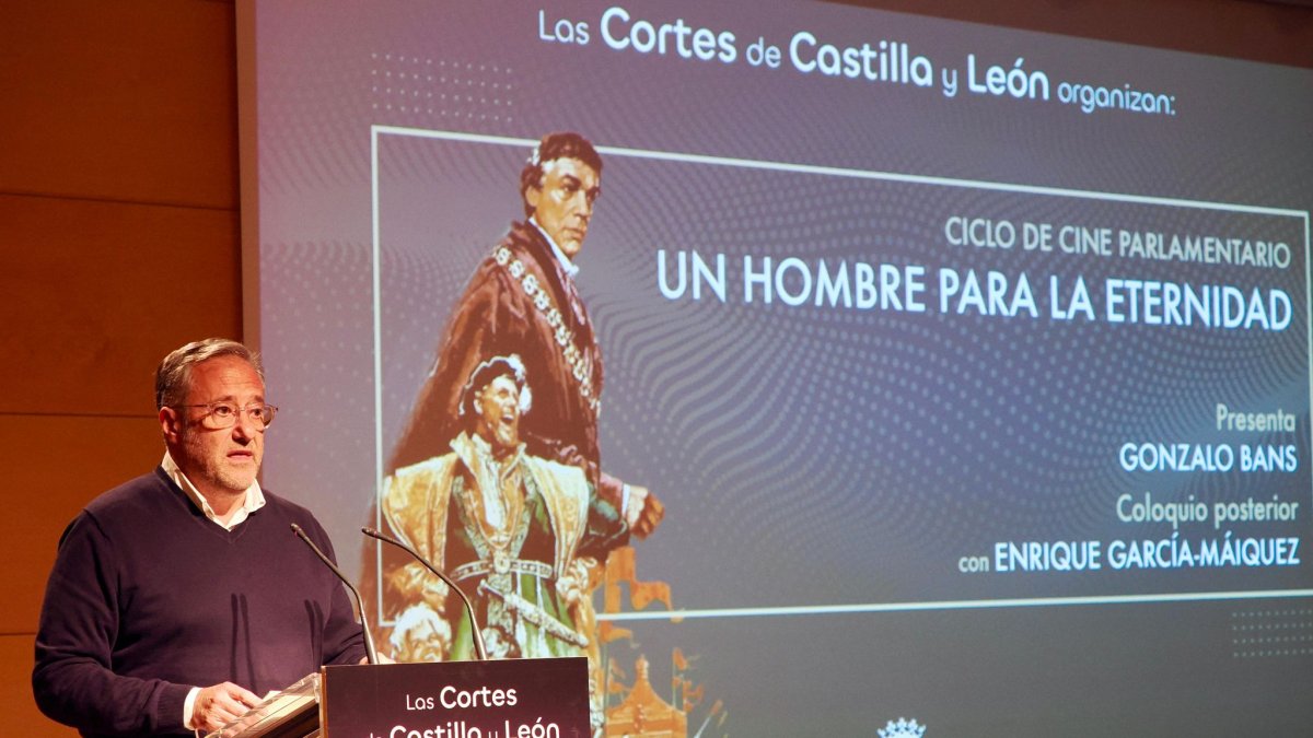 Imagen de Carlos Pollán en la proyección de ‘Un hombre para la eternidad'