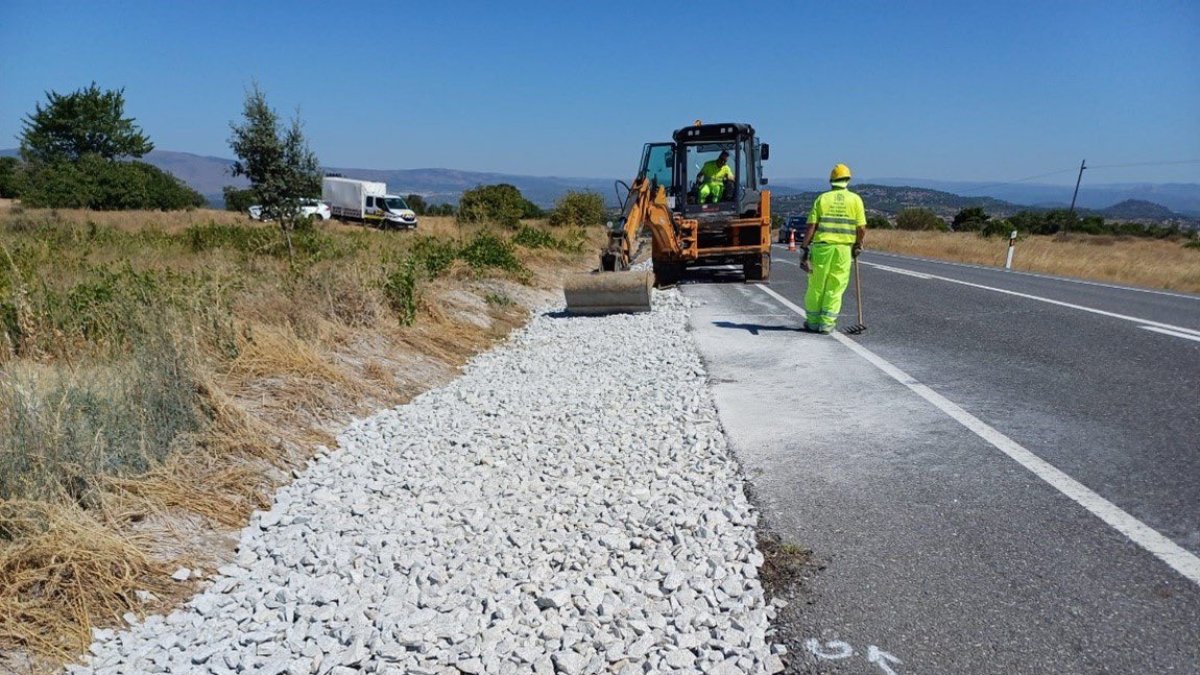 Obras de mantenimiento en carreteras de Castilla y León