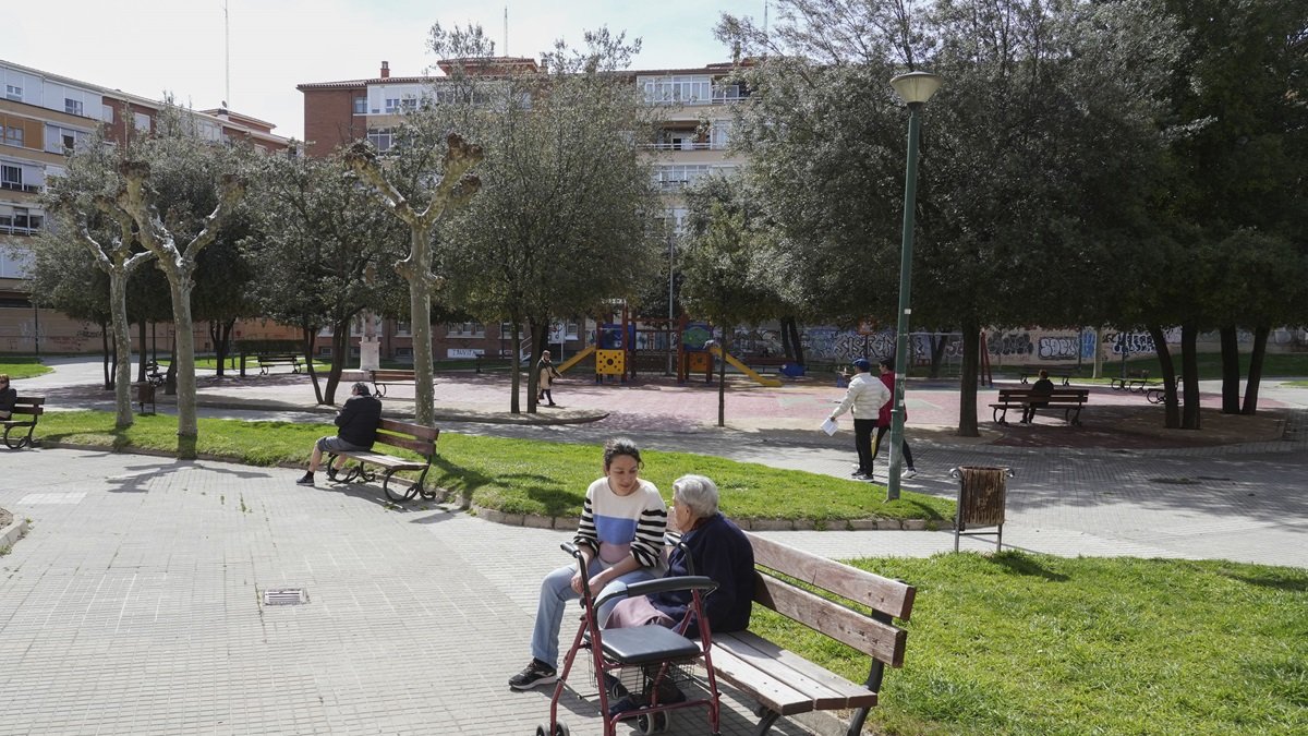 Parque del barrio San Isidro en Valladolid.