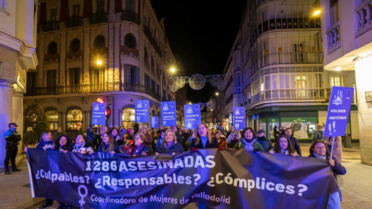 Imagen de archivo de la manifestación contra la violencia de género en Valladolid